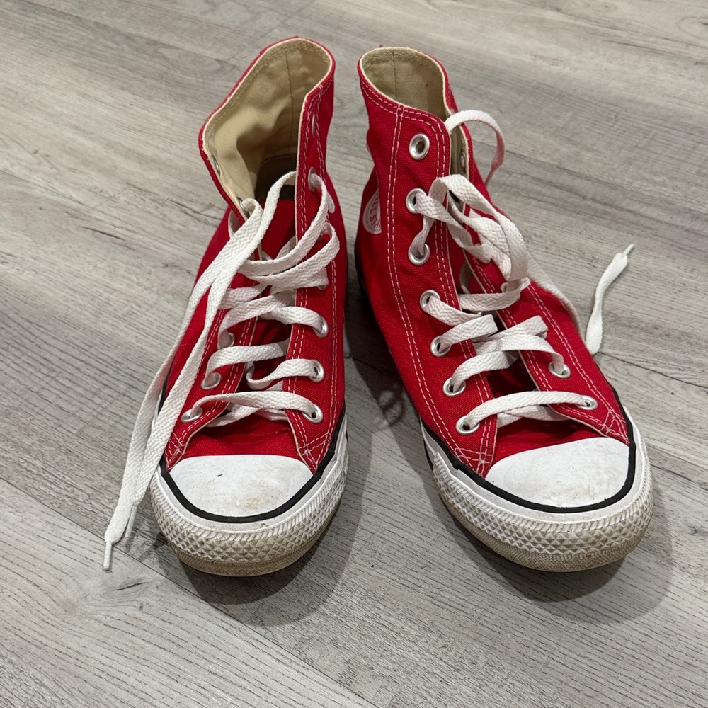 Red High-Top Sneakers
